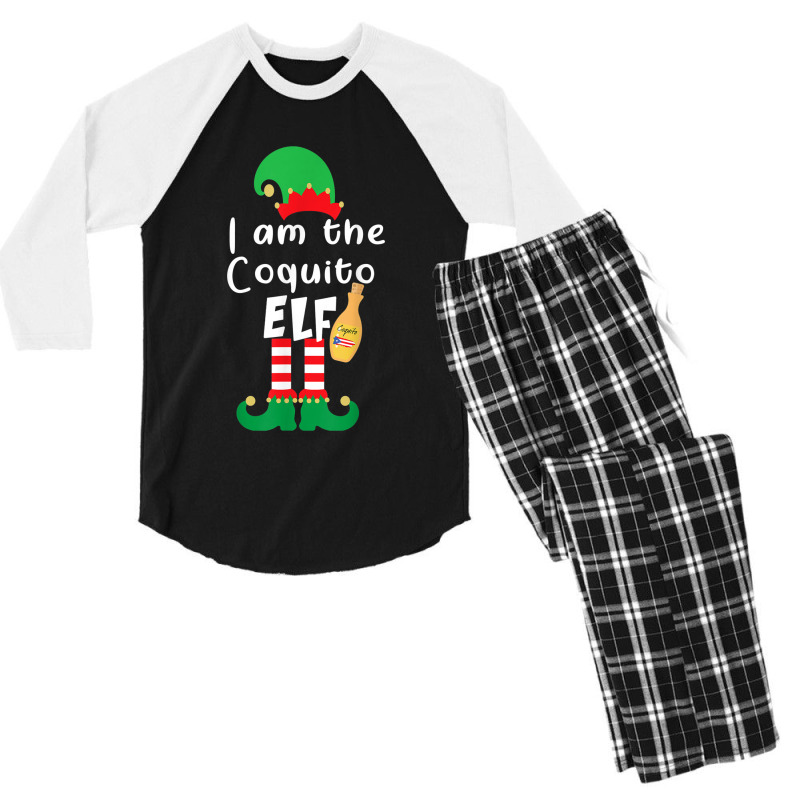 Coquito Elf Funny Puerto Rico Matching Christmas Bilingual Men's 3/4 Sleeve Pajama Set by MalcolmJCausby | Artistshot