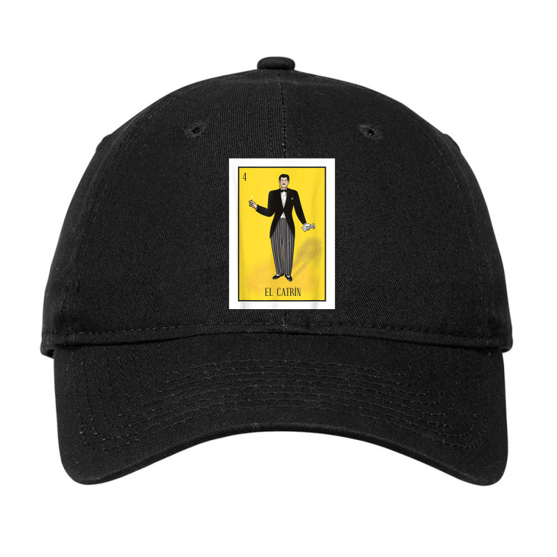 El Catrin Lottery Gift The Gentleman Card Mexican Lottery Adjustable Cap by CarolinePascua | Artistshot