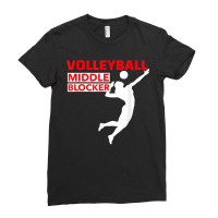 Volleyball Sport Middle Blocker Position Ladies Fitted T-shirt | Artistshot