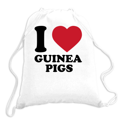 I Love Guinea Pigs Drawstring Bags Designed By Candrashop