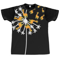 Dandelion Flying Giraffe Flower Wildlife Zookeeper Herbalist Graphic T-shirt | Artistshot