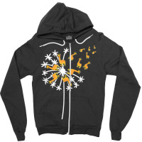 Dandelion Flying Giraffe Flower Wildlife Zookeeper Herbalist Zipper Hoodie | Artistshot