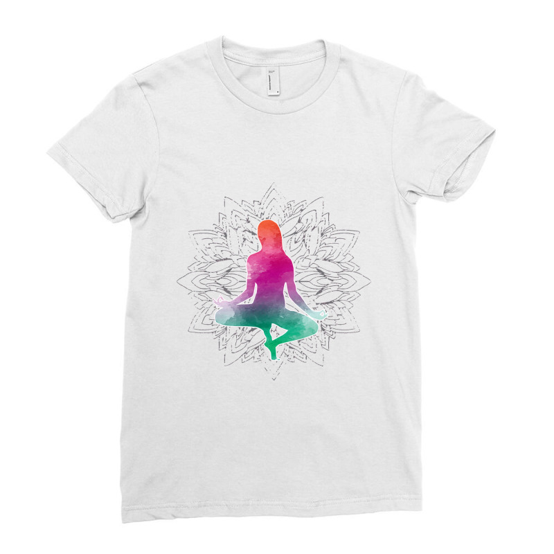 Meditation And Yoga   Meditation And Yoga 2 Ladies Fitted T-Shirt by jimmymarquita | Artistshot