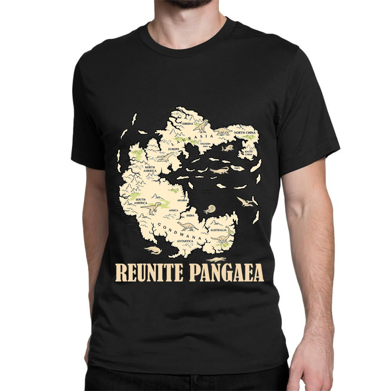 Reunite Pangaea World Map History Funny Geology Earth Classic T-shirt | Artistshot