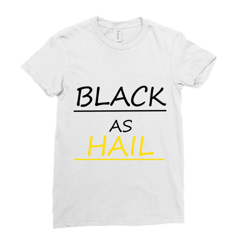 Black As Hail Michigan Ladies Fitted T-Shirt by APRILHOLLARS | Artistshot