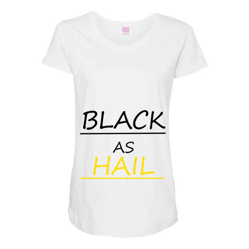 Black As Hail Michigan Maternity Scoop Neck T-shirt by APRILHOLLARS | Artistshot