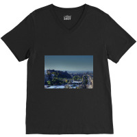 Edinburgh City Centre, Scotland V-neck Tee | Artistshot