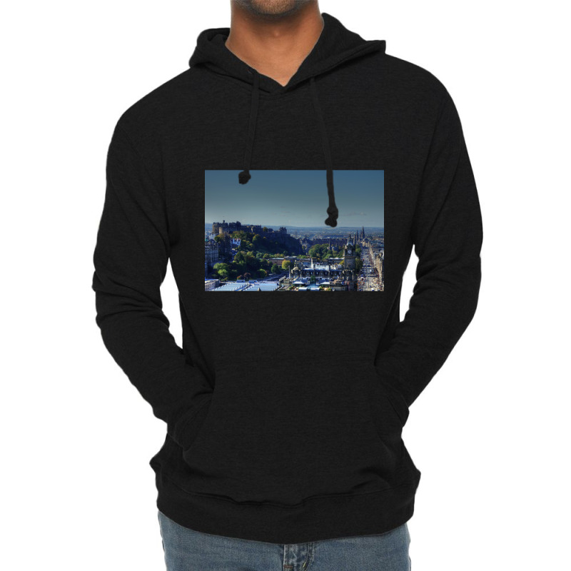 Edinburgh City Centre, Scotland Lightweight Hoodie | Artistshot