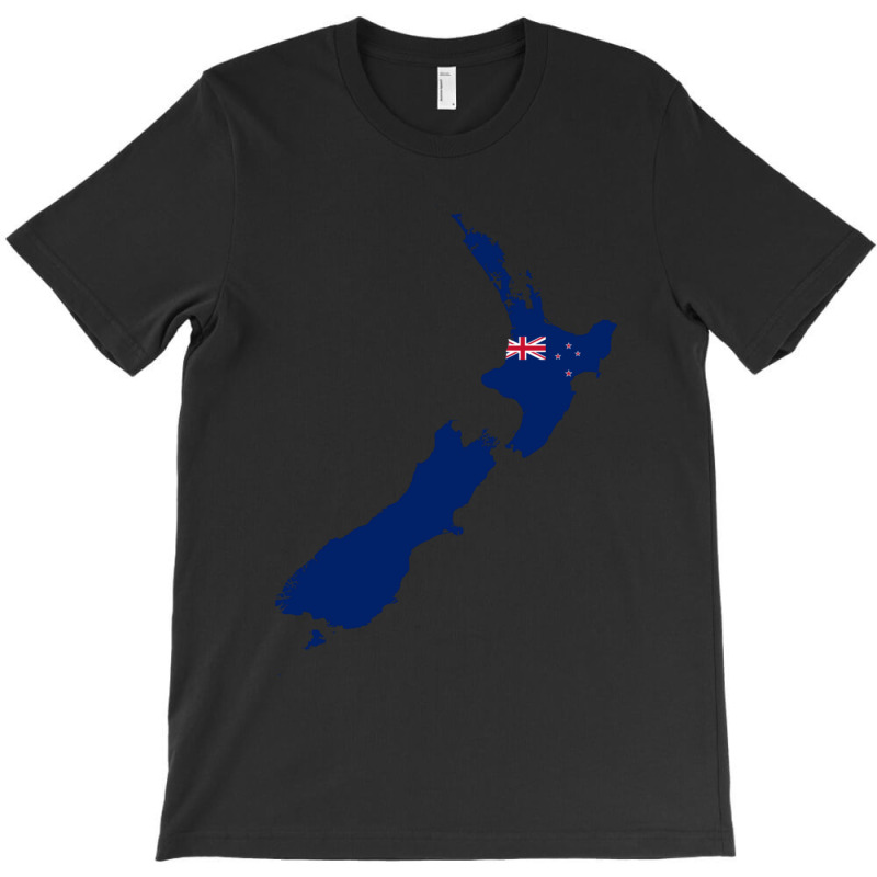 Flag Map Of New Zealand T-shirt | Artistshot