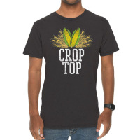 Crop Top Farm Pun Corn Farming - Agriculture - Funny Farmer Vintage T-shirt | Artistshot