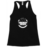 Siberian Husky Lover Design I Love My Siberian Husky Circle Paw Chunky Racerback Tank | Artistshot