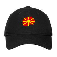 Flag Map Of North Macedonia Adjustable Cap | Artistshot