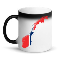 Flag Map Of Norway Magic Mug | Artistshot