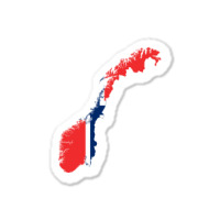 Flag Map Of Norway Sticker | Artistshot