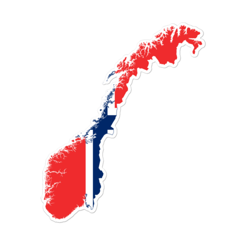 Flag Map Of Norway Sticker | Artistshot