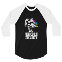 Unicorn Security Rainbow Muscle Manly Funny Christmas Gift Tank Top 3/4 Sleeve Shirt | Artistshot