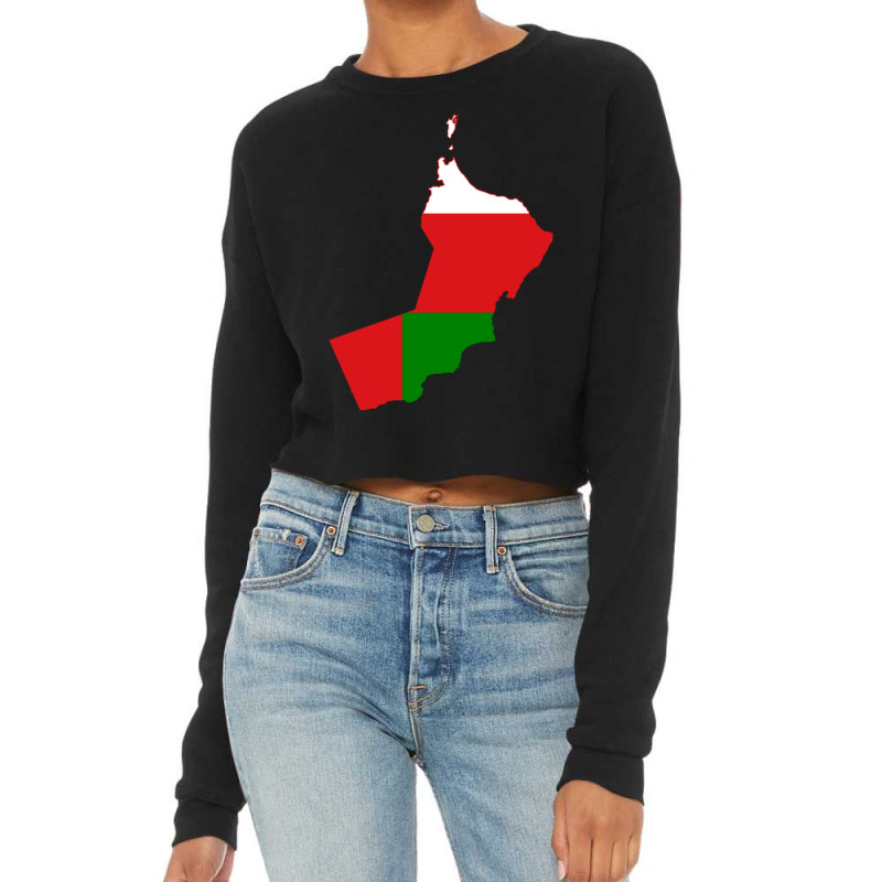 Flag Map Of Oman Cropped Sweater by SamaraMcCullou | Artistshot