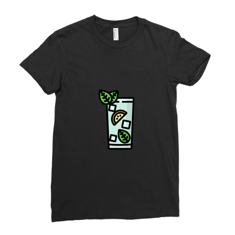 Gin Tonic Cute Cartoon Graphic Cocktail Beverage Alcohol Drink Wine Be Ladies Fitted T-Shirt by TonyBanks | Artistshot