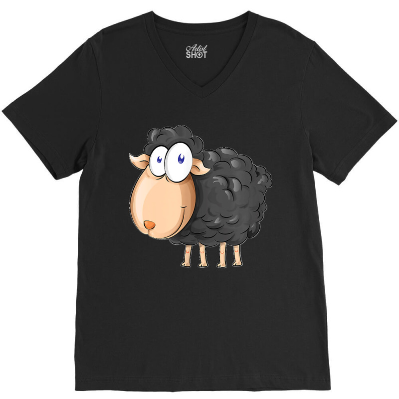 Funny Black Baa Sheep V-neck Tee | Artistshot