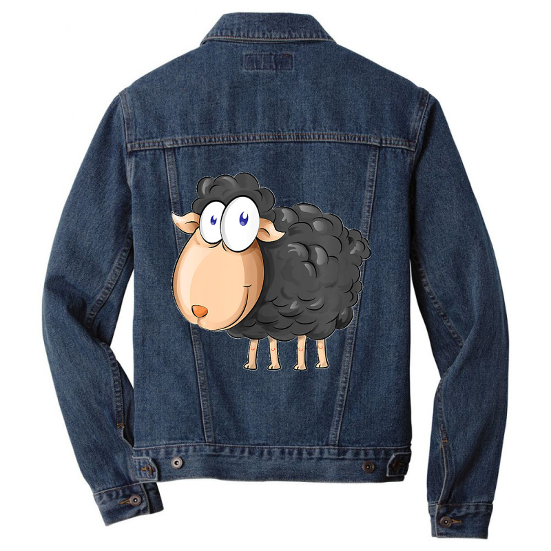 Funny Black Baa Sheep Men Denim Jacket | Artistshot