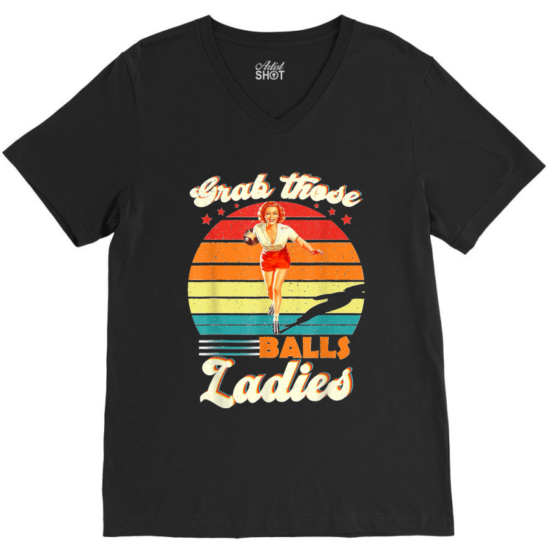 Funny Bowling Art For Bowler Women Girl Ball Bowling Lover V-neck Tee | Artistshot