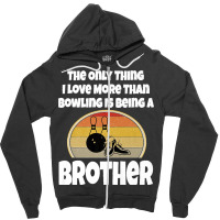 Funny Bowling Brother Sibling Bowler Retro Sunset Team Group Premium Zipper Hoodie | Artistshot