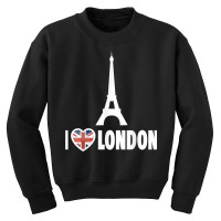 London   I Love London   I Heart London Funny Eiffel Tower T Shirt Youth Sweatshirt | Artistshot