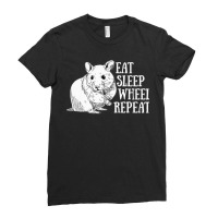 Eat Sleep Wheel Repeat Hamster Lovers Cute And Funny Design Premium Ladies Fitted T-shirt | Artistshot