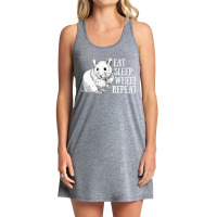 Eat Sleep Wheel Repeat Hamster Lovers Cute And Funny Design Premium Tank Dress | Artistshot