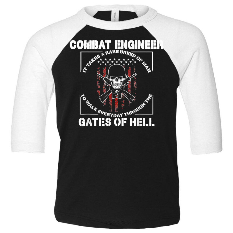 Mens Combat Engineer Rare Breed Of Man Combat Engineering T Shirt Toddler 3/4 Sleeve Tee by vivianadubcy | Artistshot