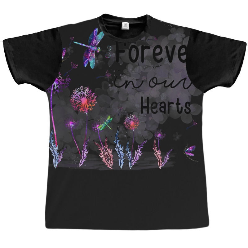 Forever In Our Hearts Dandelion Dragonfly Memorial Women Men Graphic T-shirt by CarolinePascua | Artistshot