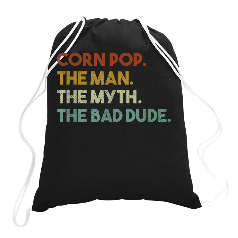 Vintage Corn Pop Was A Bad Dude Funny Drawstring Bags | Artistshot