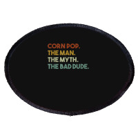 Vintage Corn Pop Was A Bad Dude Funny Oval Patch | Artistshot