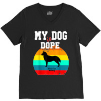 Dope Dog Lover Siberian Husky V-neck Tee | Artistshot