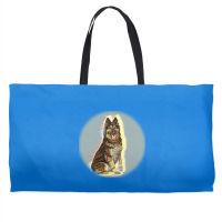 Dog In A Ghost Costume Holdin Weekender Totes | Artistshot