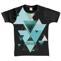 Geometric Triangle Compilation In Teal Graphic Youth T-shirt | Artistshot