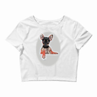 Adorable Dog Licking His Lips Crop Top | Artistshot