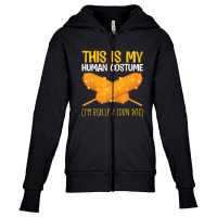 This Is My Human Costume Corndog Hotdog Ketchup Mustard Mayo Youth Zipper Hoodie | Artistshot