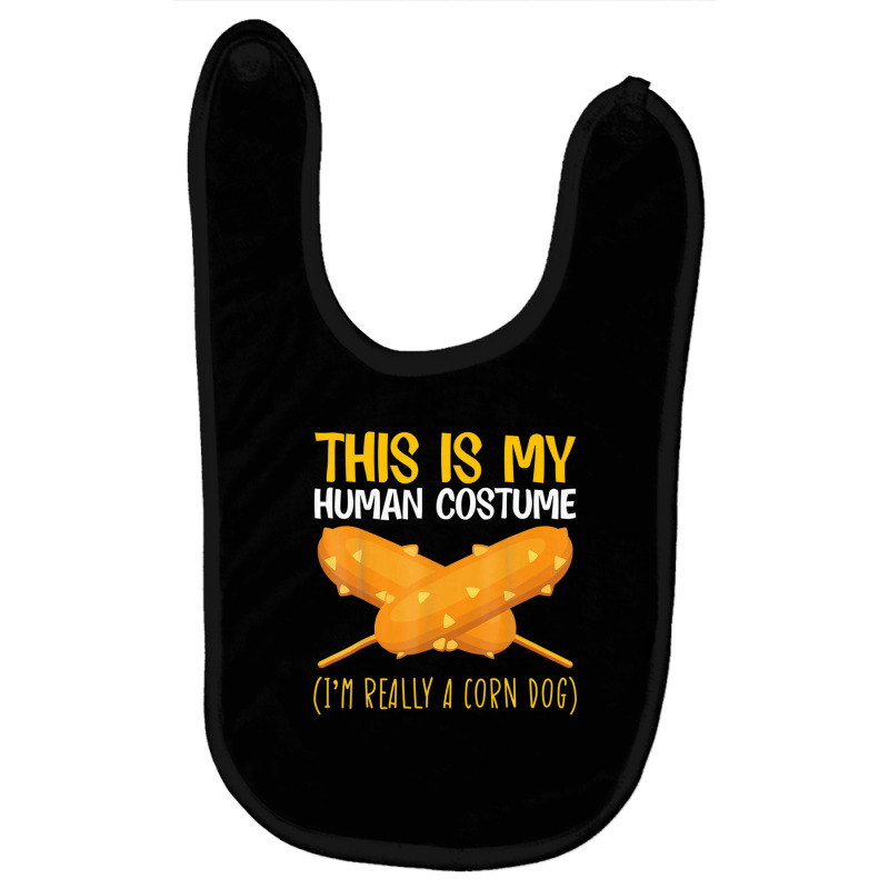 This Is My Human Costume Corndog Hotdog Ketchup Mustard Mayo Baby Bibs by emodijeninam | Artistshot