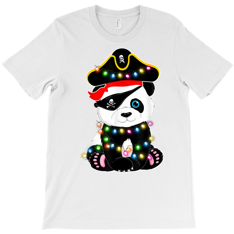 Pirate Panda Lights Christmas Pajama Gifts For Girl Teen Kid T Shirt T-shirt | Artistshot