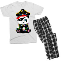 Pirate Panda Lights Christmas Pajama Gifts For Girl Teen Kid T Shirt Men's T-shirt Pajama Set | Artistshot