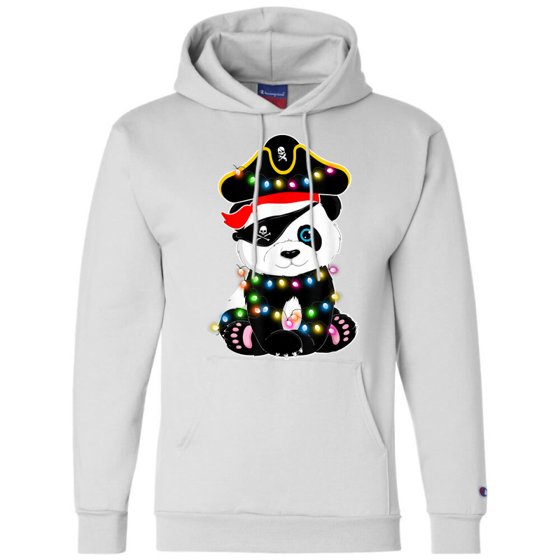 Pirate Panda Lights Christmas Pajama Gifts For Girl Teen Kid T Shirt Champion Hoodie | Artistshot