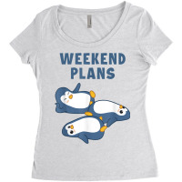 Weekend Plans Emperor Sea Bird King Penguin Lover Penguin Women's Triblend Scoop T-shirt | Artistshot