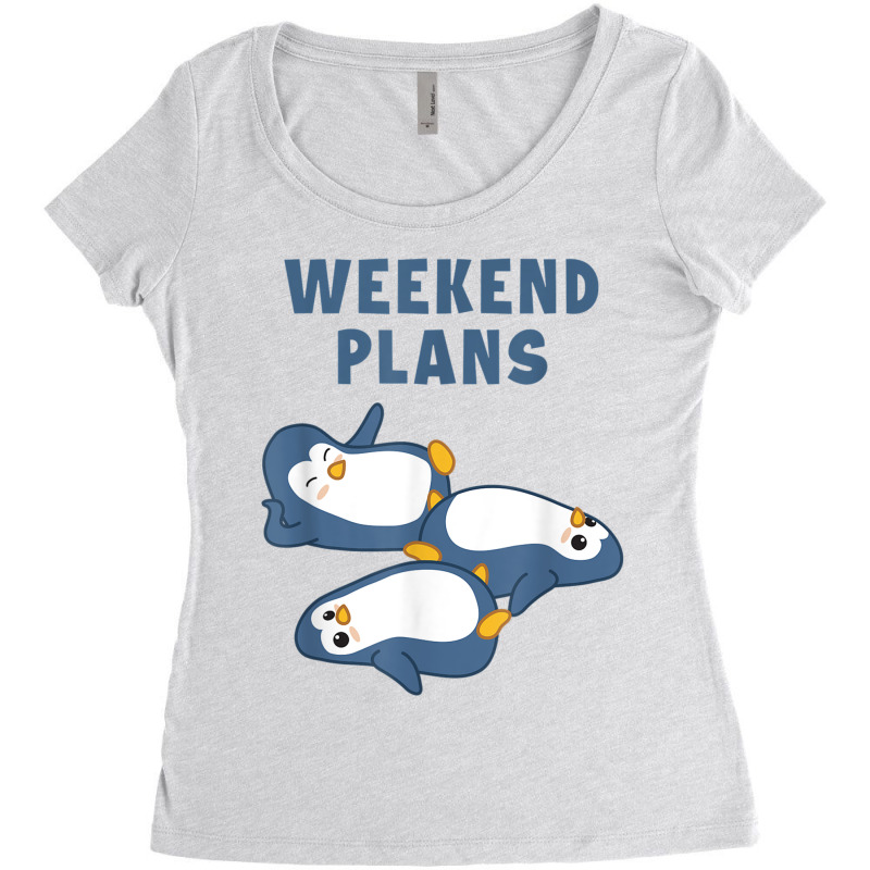 Weekend Plans Emperor Sea Bird King Penguin Lover Penguin Women's Triblend Scoop T-shirt by ChristianLing | Artistshot