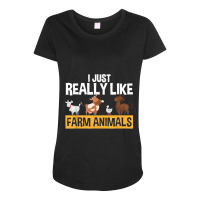 Farm Animals Funny Professional Farmer Farming Lover Maternity Scoop Neck T-shirt | Artistshot