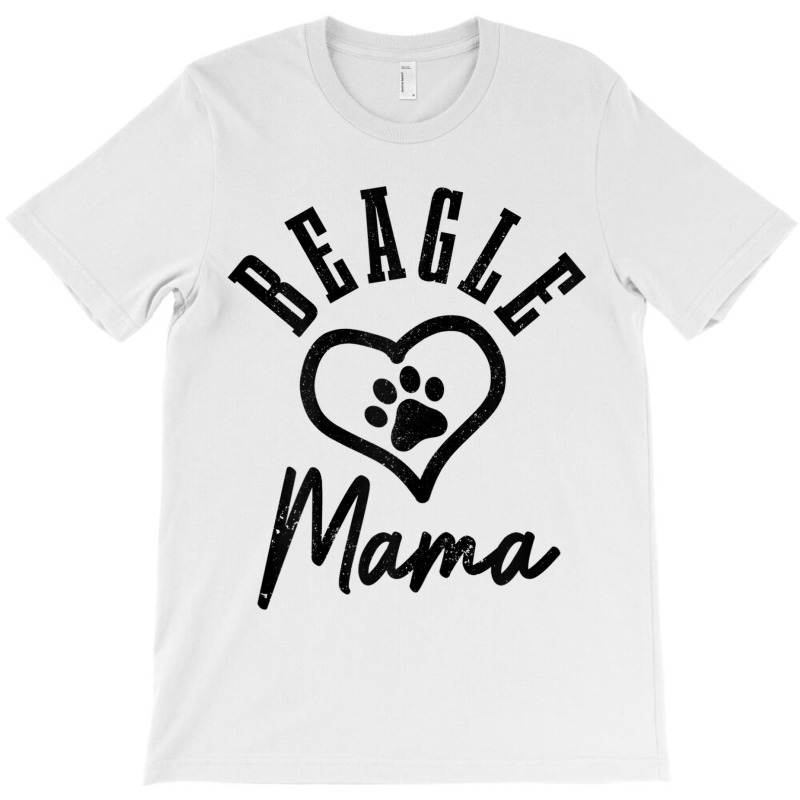 Womens Beagle Mama Heart Paw Funny Cute Dog Lover Beagle Mom T-shirt | Artistshot