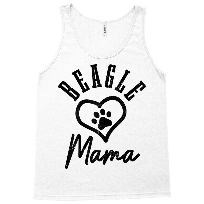 Womens Beagle Mama Heart Paw Funny Cute Dog Lover Beagle Mom Tank Top | Artistshot