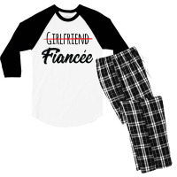 Womens Engagement Announcement Couples Girlfriend Fiancee Men's 3/4 Sleeve Pajama Set | Artistshot