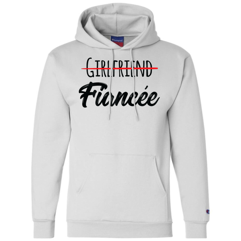 Womens Engagement Announcement Couples Girlfriend Fiancee Champion Hoodie | Artistshot