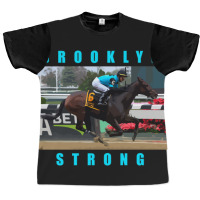 Brooklyn Strong - Classic Horseracing - Blue Graphic T-shirt | Artistshot